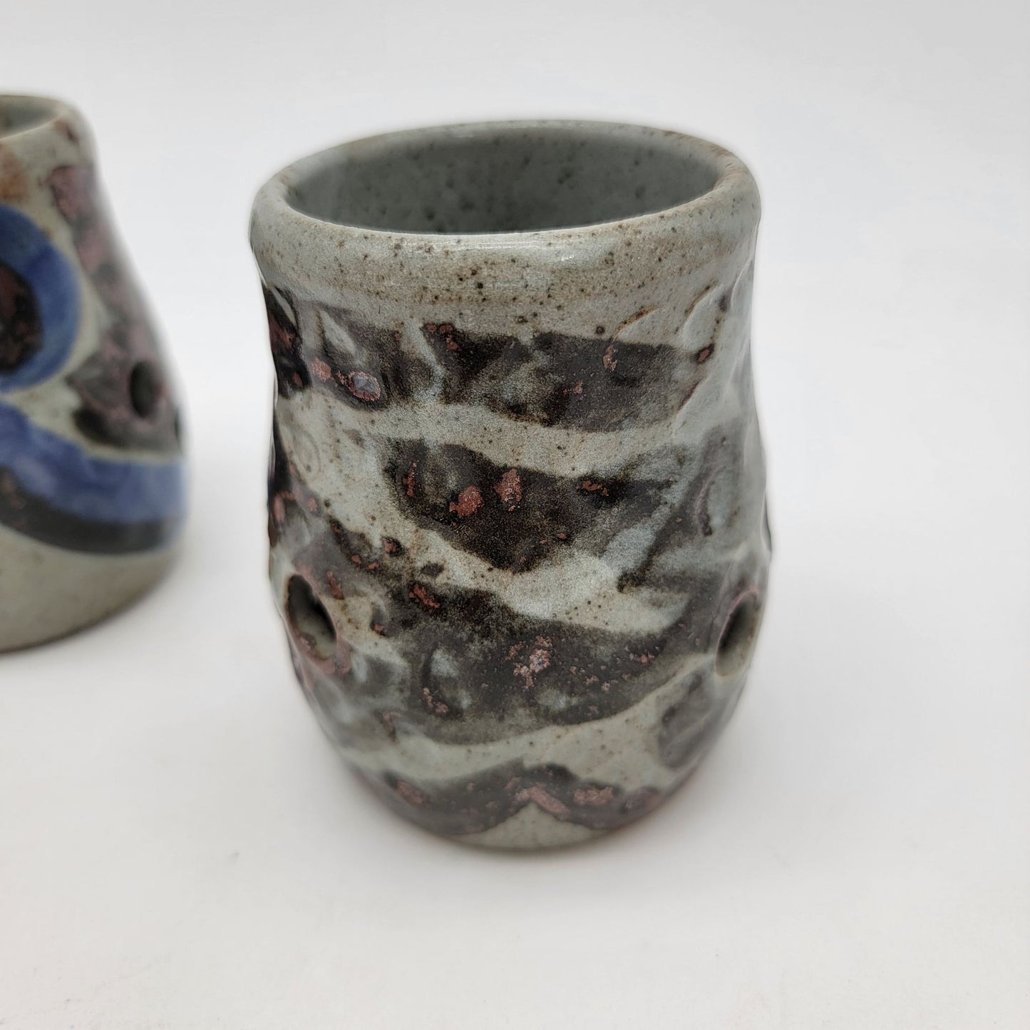Set Of 4 Vintage Owl Art Pottery Cups