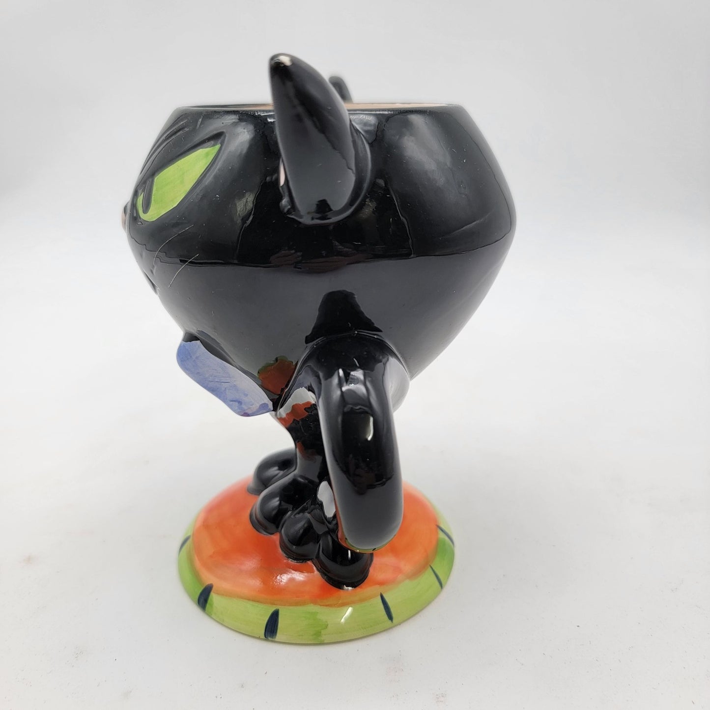 Black Cat Mug With Tail Handle For Halloween Decor