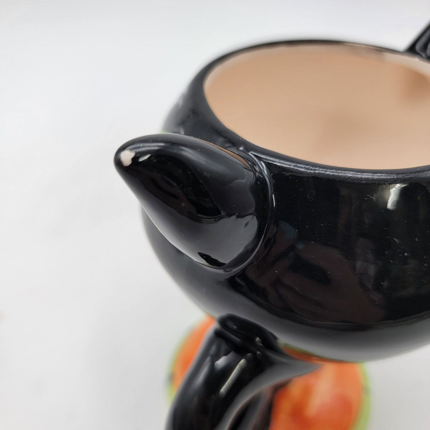 Black Cat Mug With Tail Handle For Halloween Decor