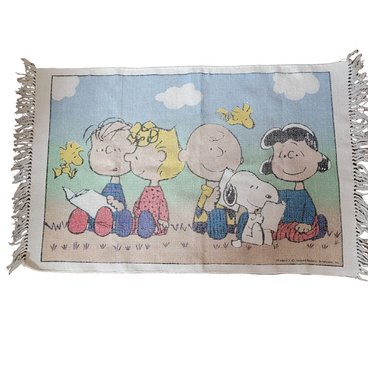 Peanuts Charlie Brown & Snoopy Woven Screened Rug