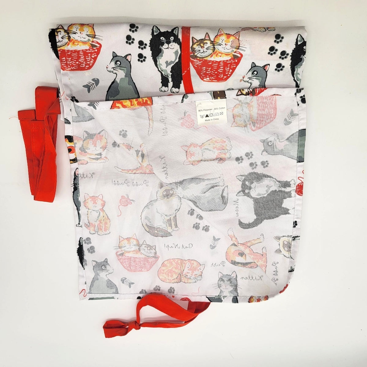 Cats Meow Full Bib Apron With Pocket Cat Print