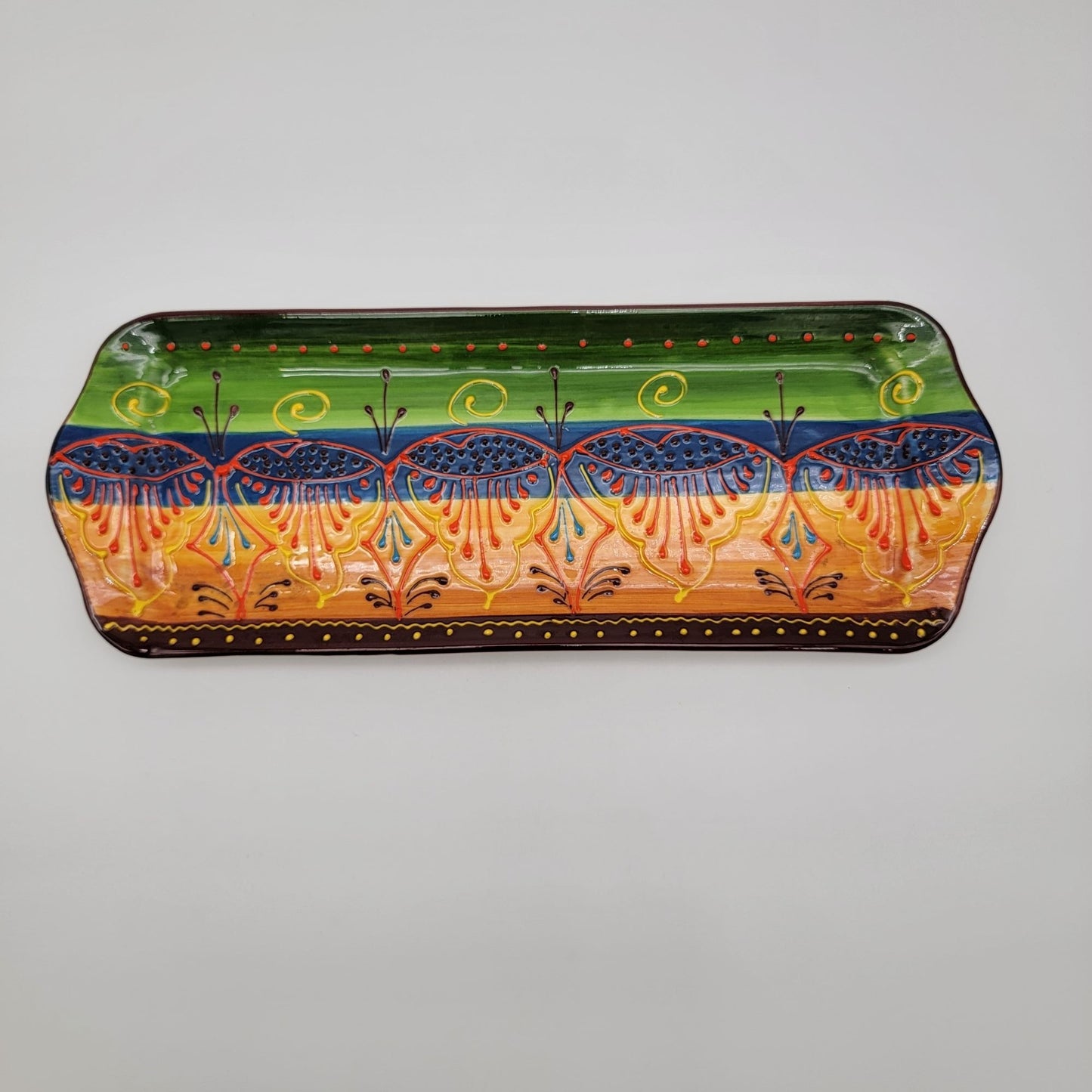 El Poyeton Spain Colorful Pottery Serving Tray
