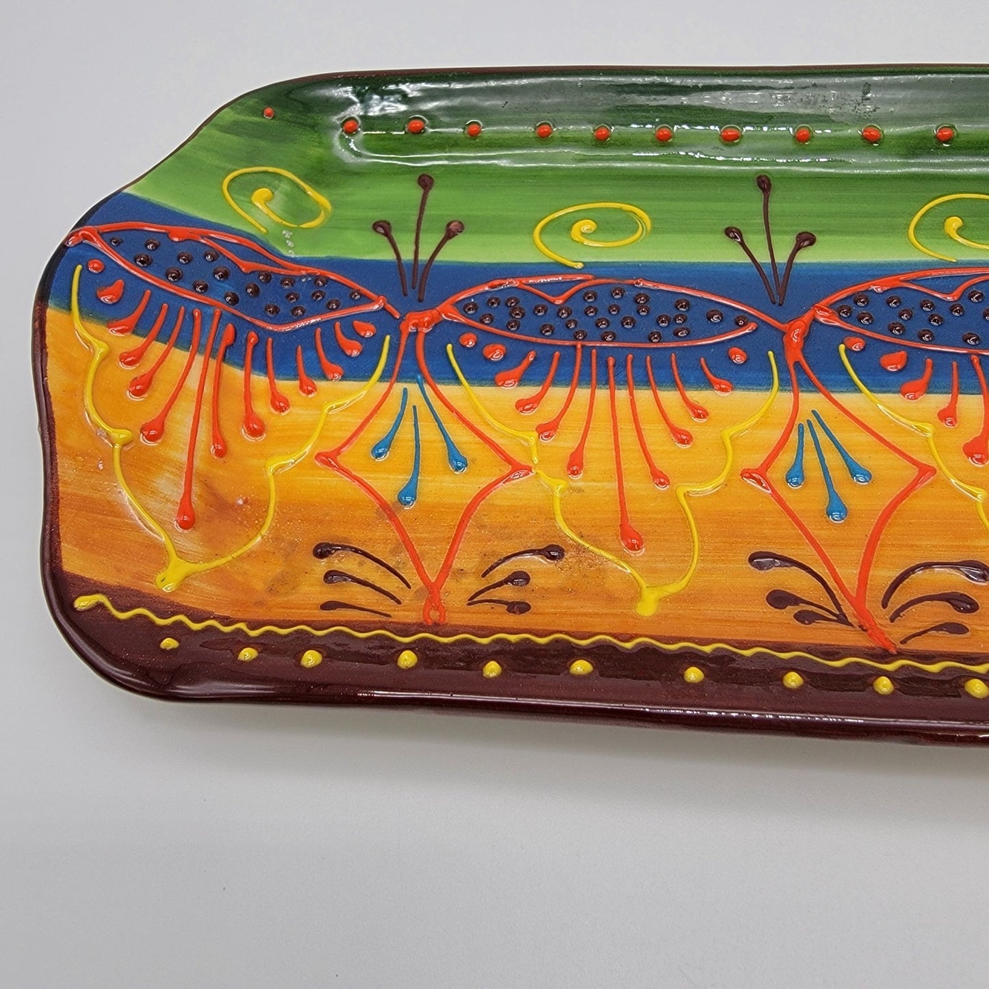 El Poyeton Spain Colorful Pottery Serving Tray