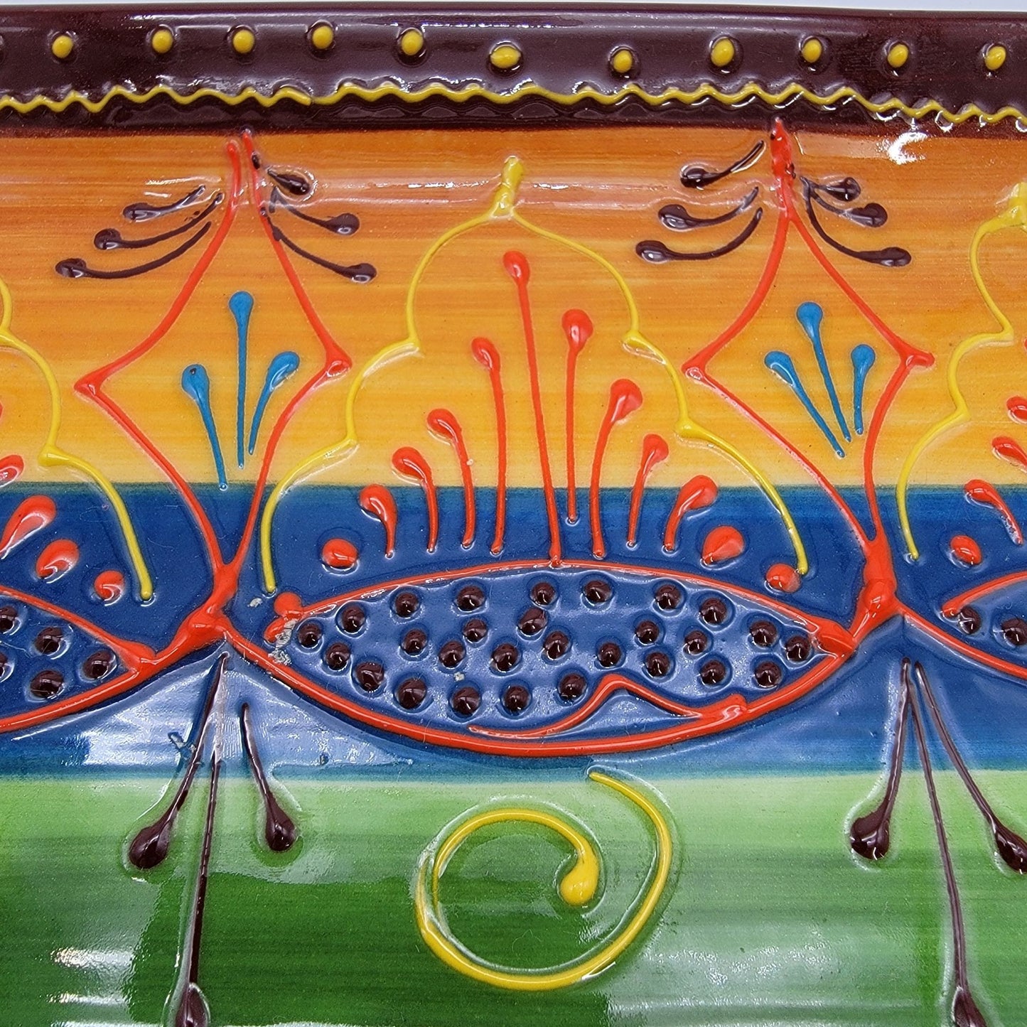El Poyeton Spain Colorful Pottery Serving Tray