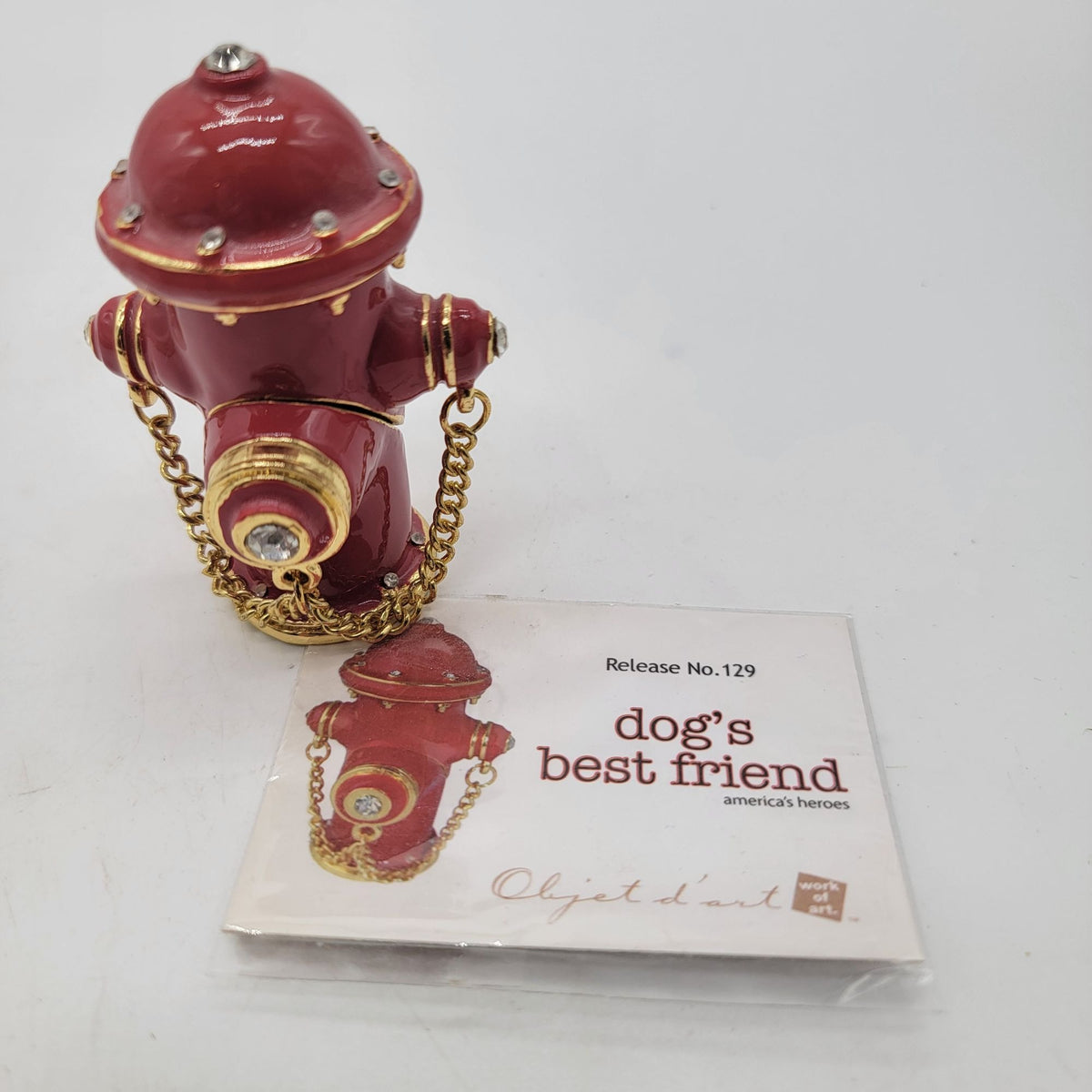 Objet d'art Dog's Best Friend Fire Hydrant Trinket Box No. 129