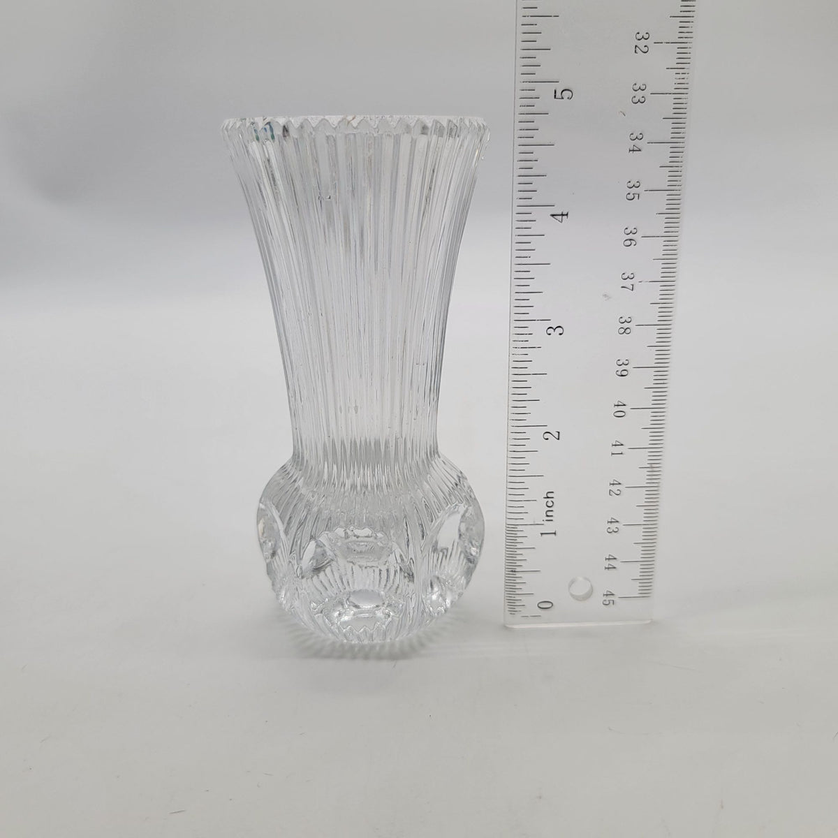 1970s Fostoria Thumbprint Melissa Bud Vase