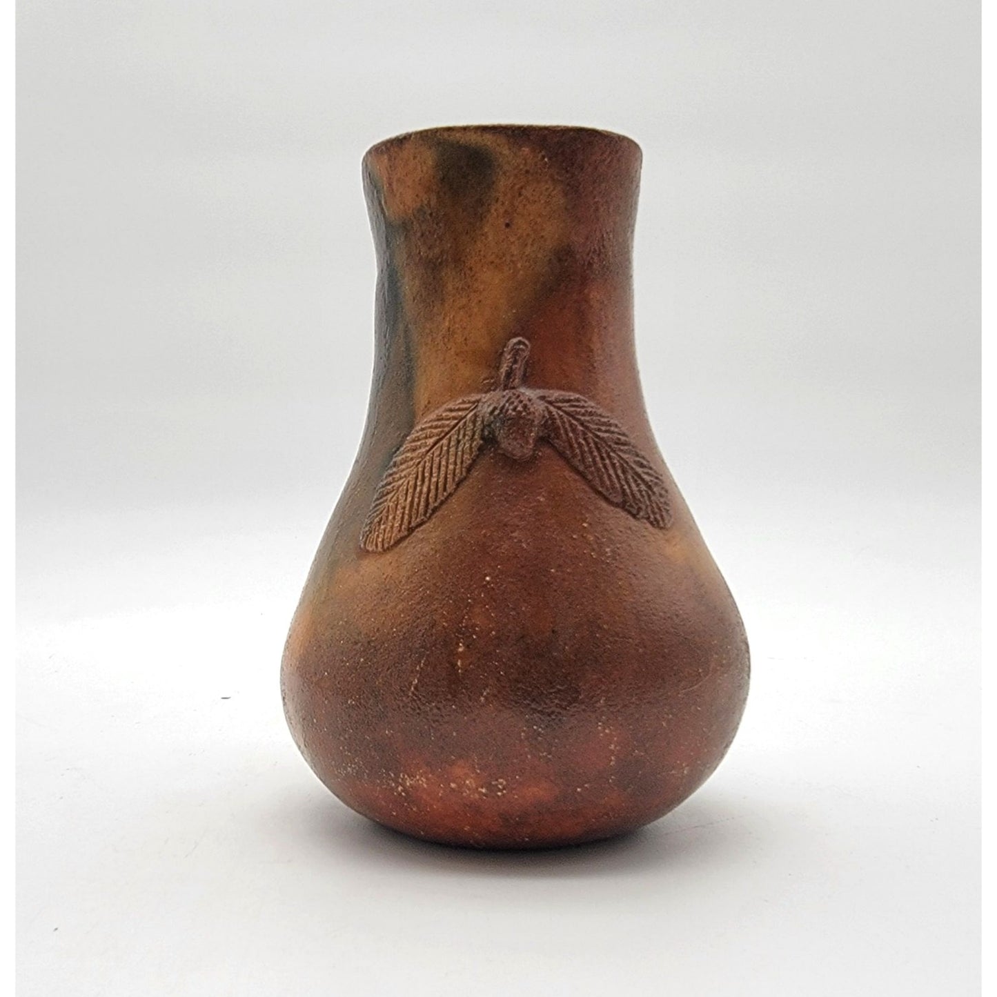 Native American Navajo Pottery Vase Stella Y Claw Pinon Pine Pitch Clay