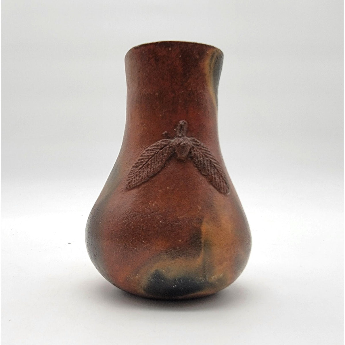 Native American Navajo Pottery Vase Stella Y Claw Pinon Pine Pitch Clay