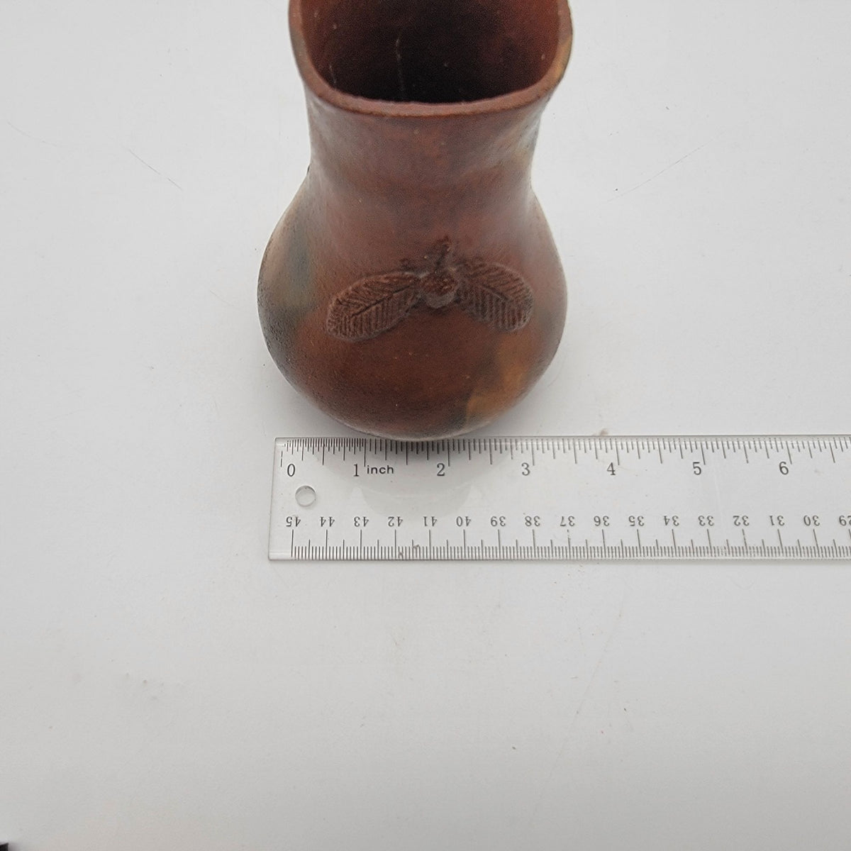 Native American Navajo Pottery Vase Stella Y Claw Pinon Pine Pitch Clay