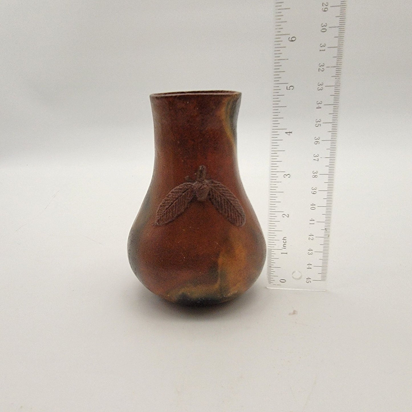 Native American Navajo Pottery Vase Stella Y Claw Pinon Pine Pitch Clay