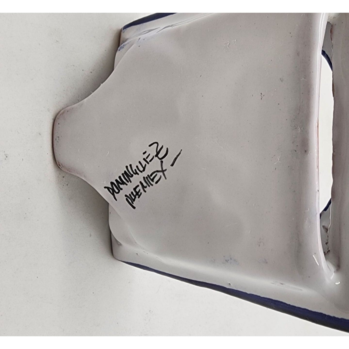 Hand-Painted Mexican Talavera Pottery Picture Frame By Dominguez Family