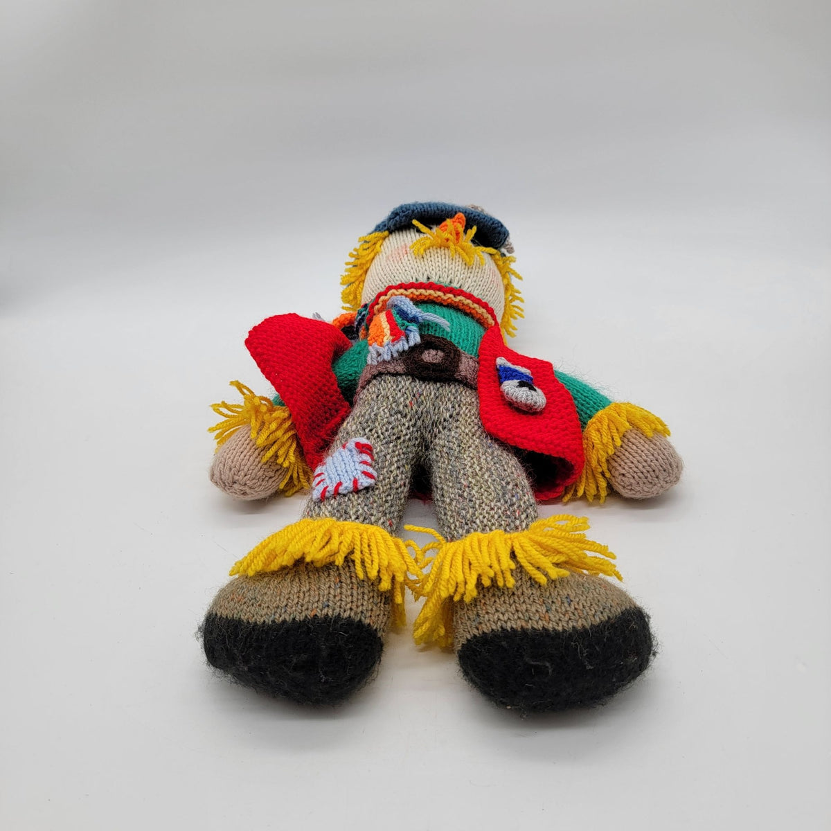 1980s Jean Greenhowes Grandpa Scarecrow Knit Doll