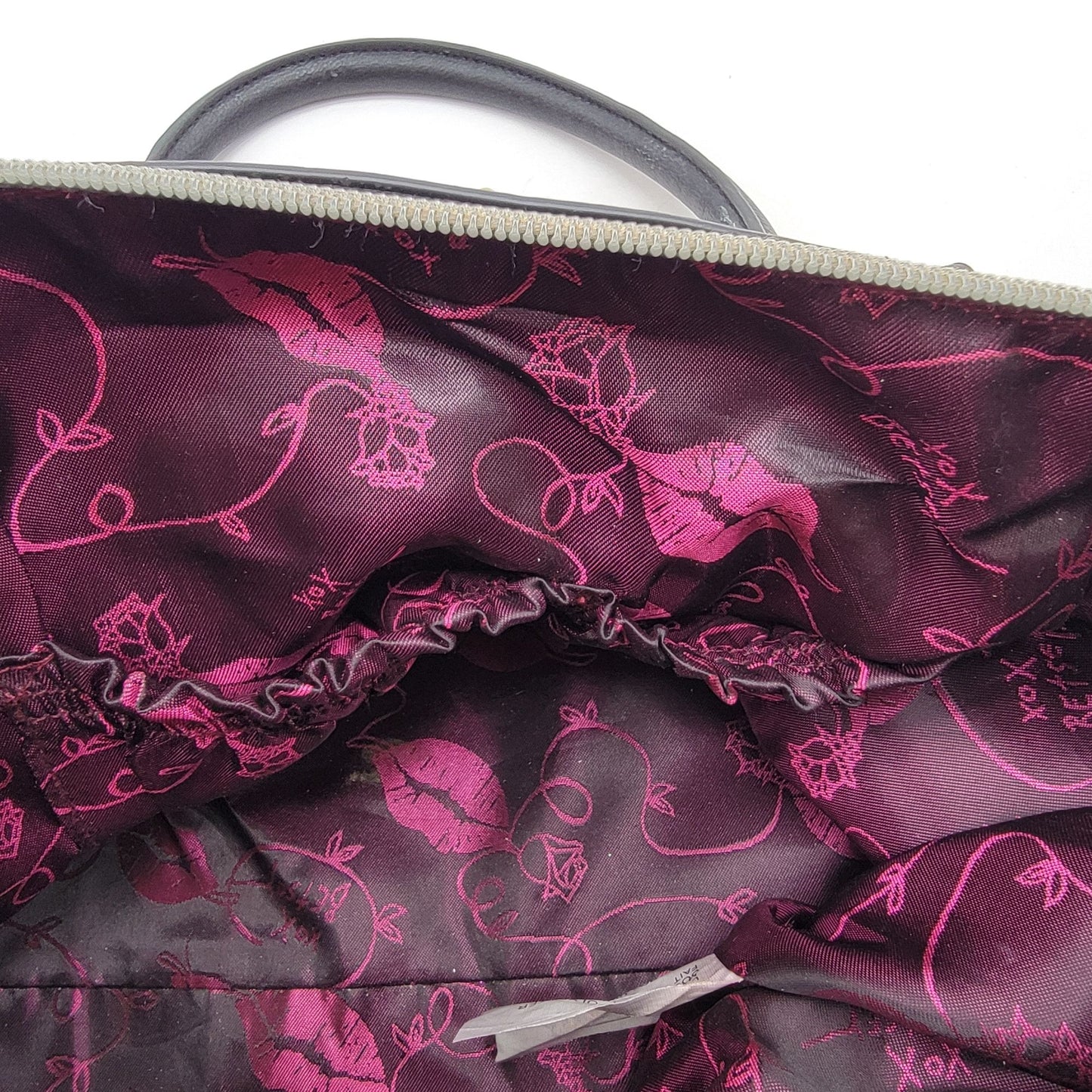 Betsey Johnson Leopard & Roses Satchel Purse