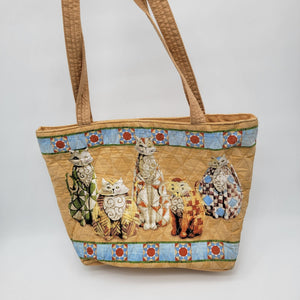 Heartwood Creek By Jim Shore Quilted Cat Art Tote Bag