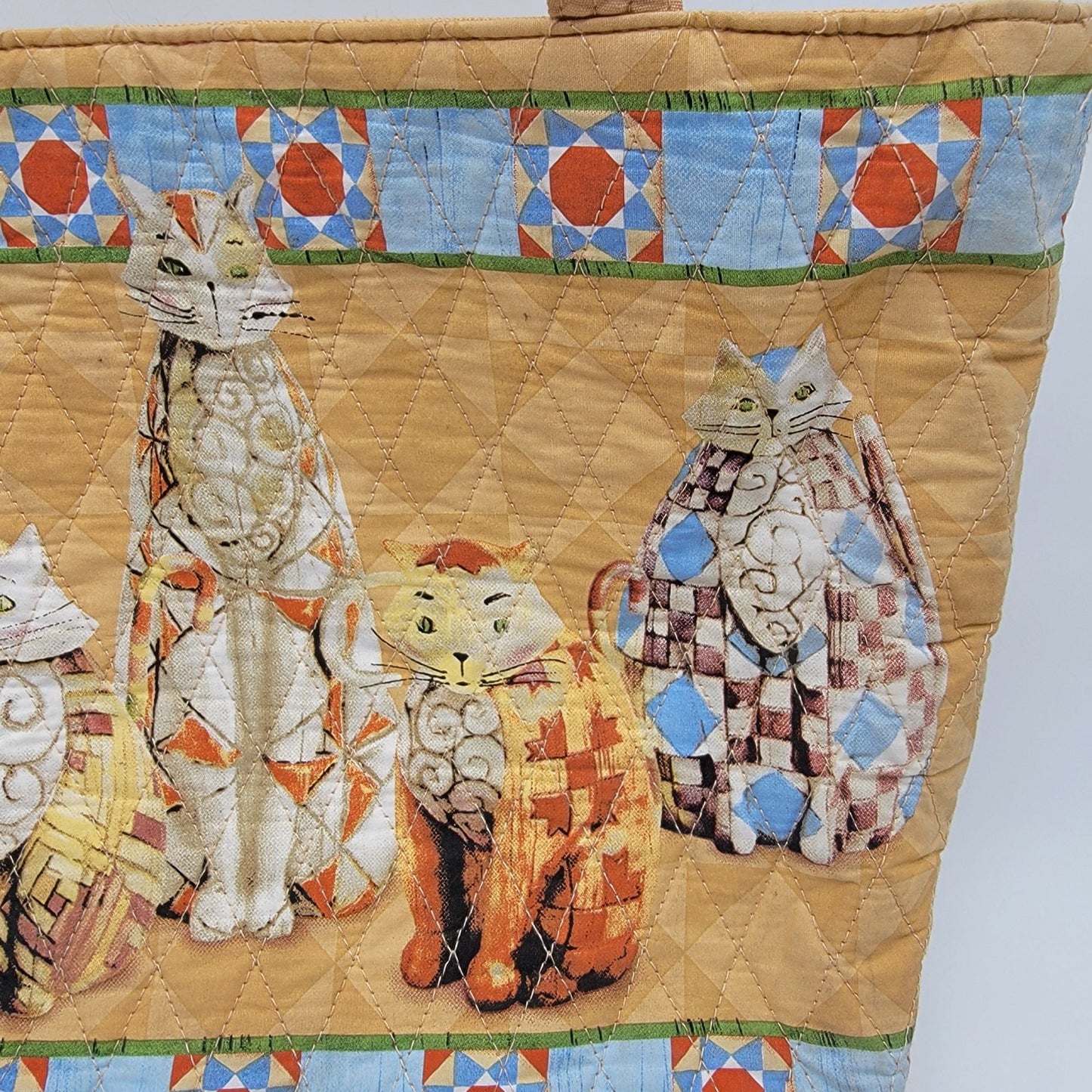 Heartwood Creek By Jim Shore Quilted Cat Art Tote Bag