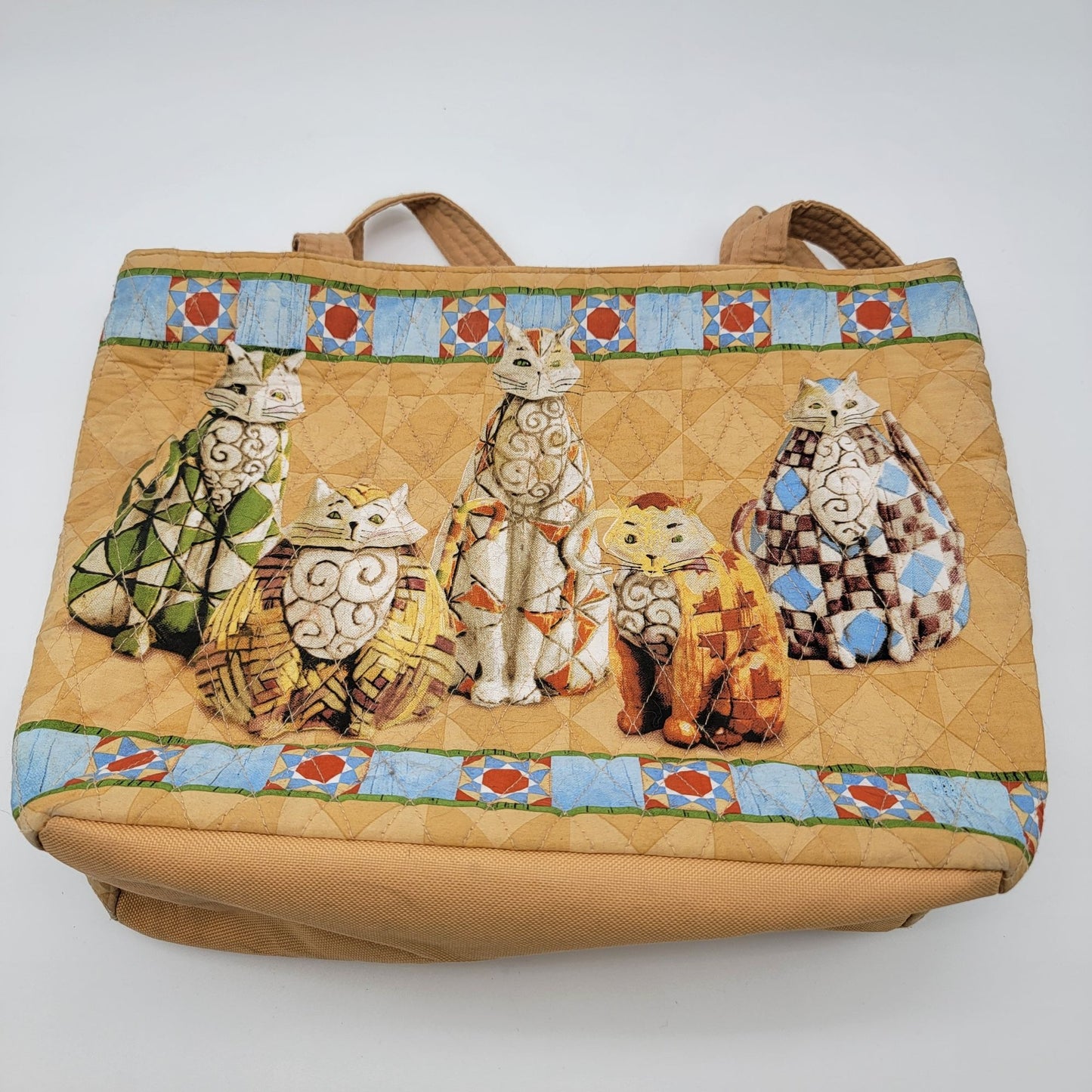 Heartwood Creek By Jim Shore Quilted Cat Art Tote Bag