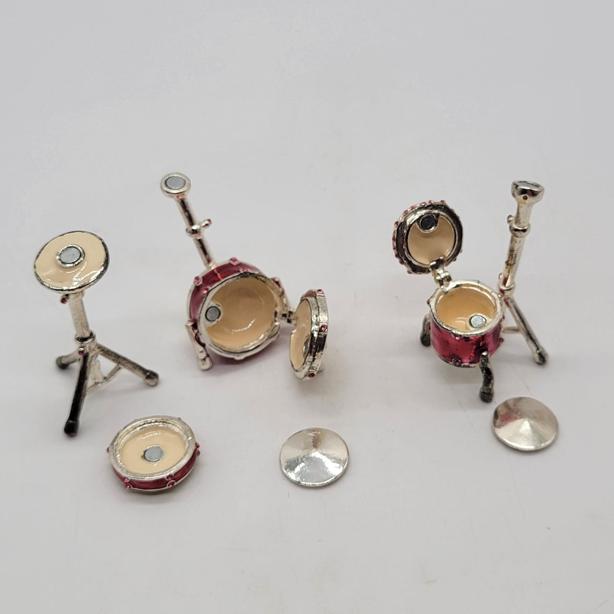 Objet d'art High Hat 3 Pc Drum Kit Trinket Box No. 150