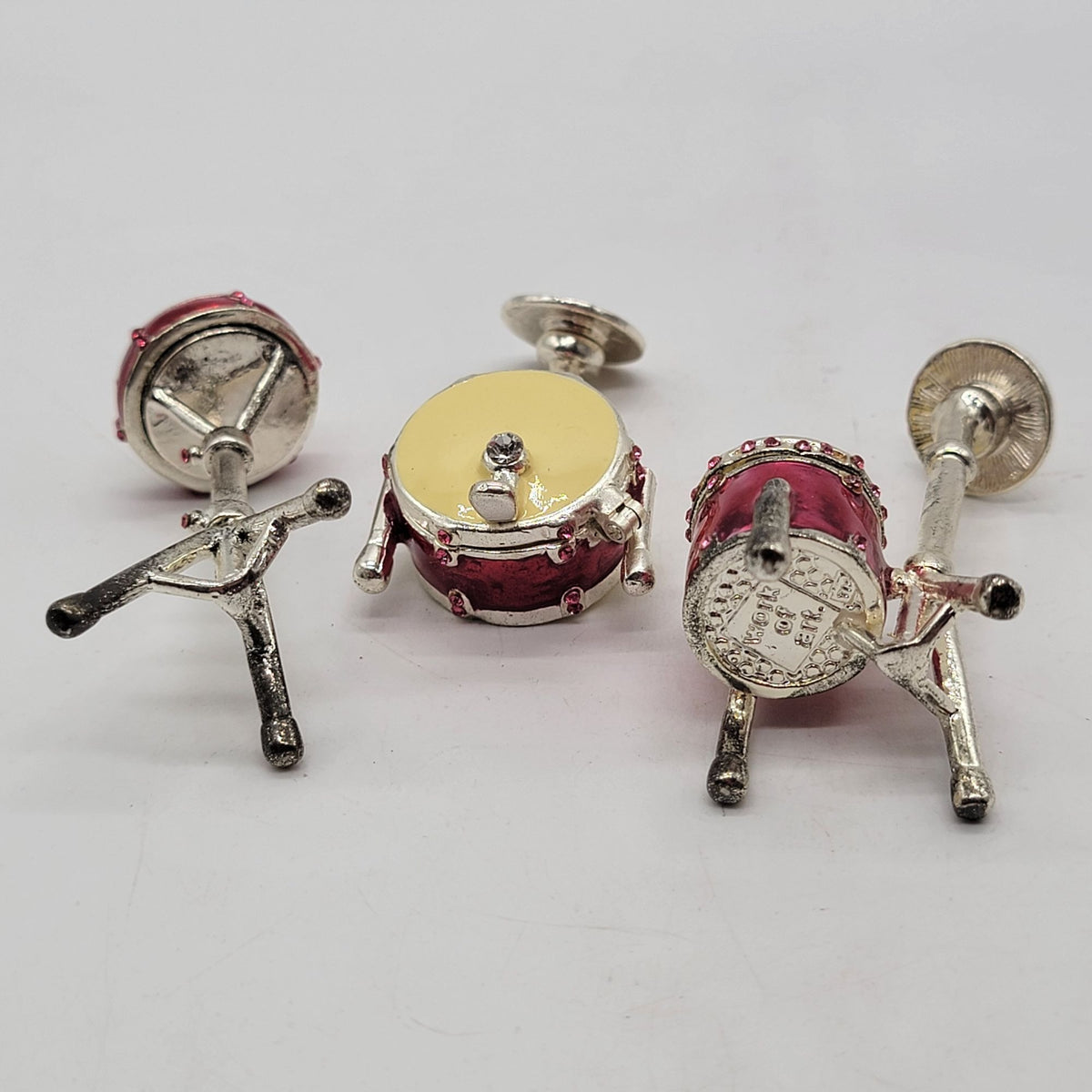 Objet d'art High Hat 3 Pc Drum Kit Trinket Box No. 150