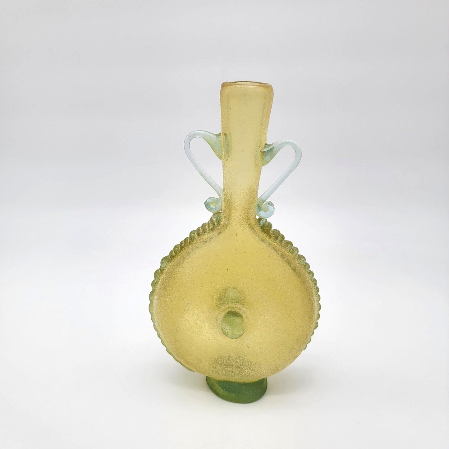 Vintage Venetian Scavo Art Glass Amphora Vase
