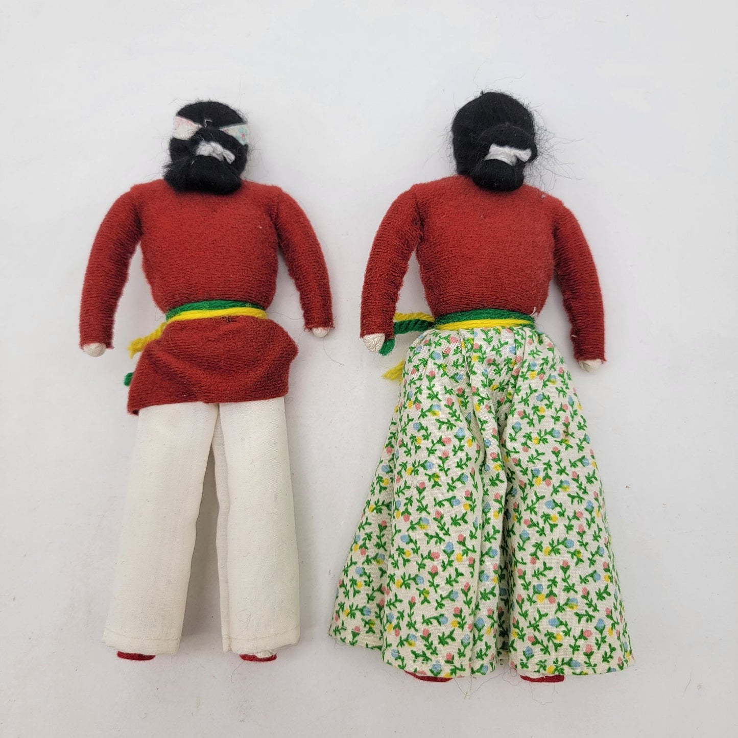 Vintage Navajo Minnetonka Dolls Pair With Beaded Details & Traditional Clothing