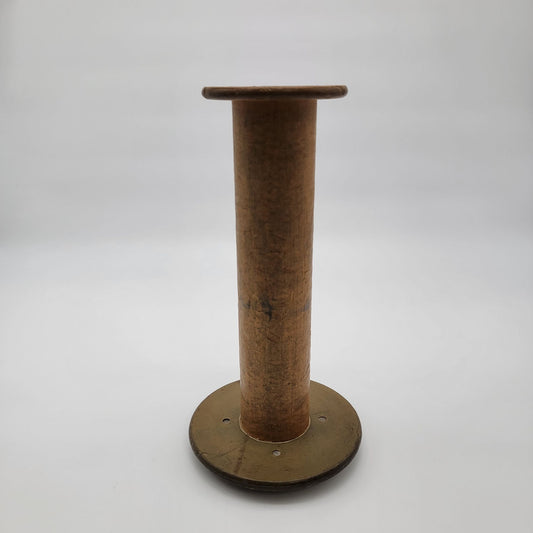 Antique Industrial Wood Akron Spool Textile Mill Bobbin