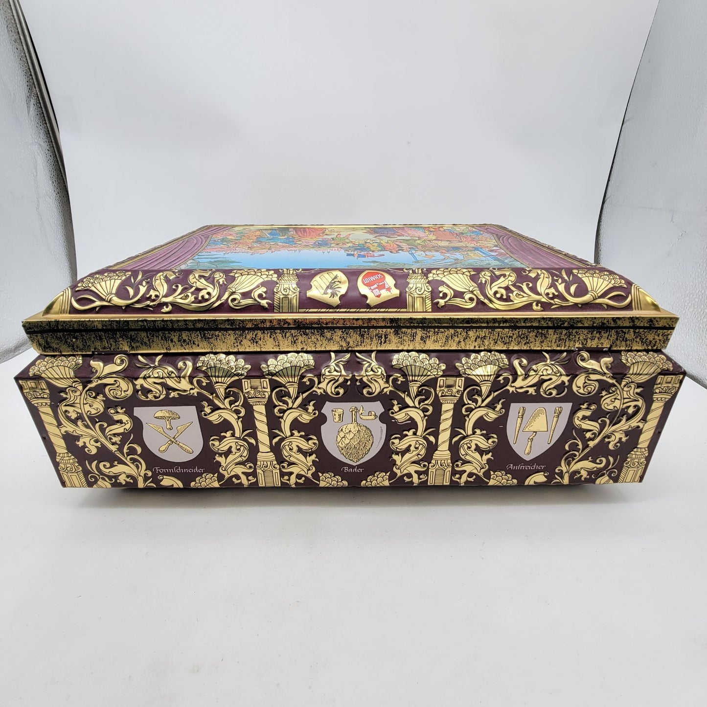 1997 Otto Schmidt Nuremberg German Gingerbread Tin Box Richard Wagner Opera Scene