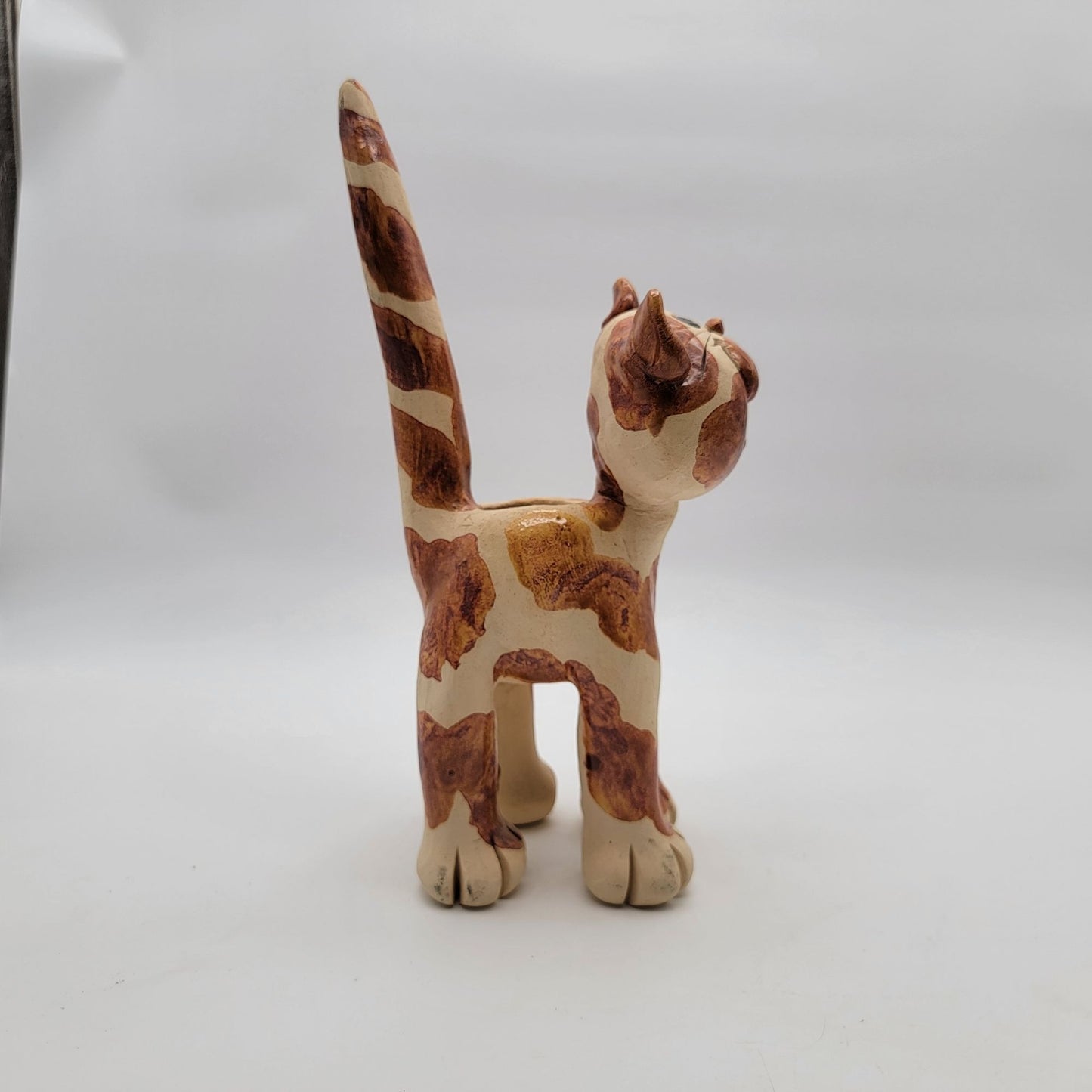 Vintage Hand-Painted Cat Planter By Pence Pets Pottery