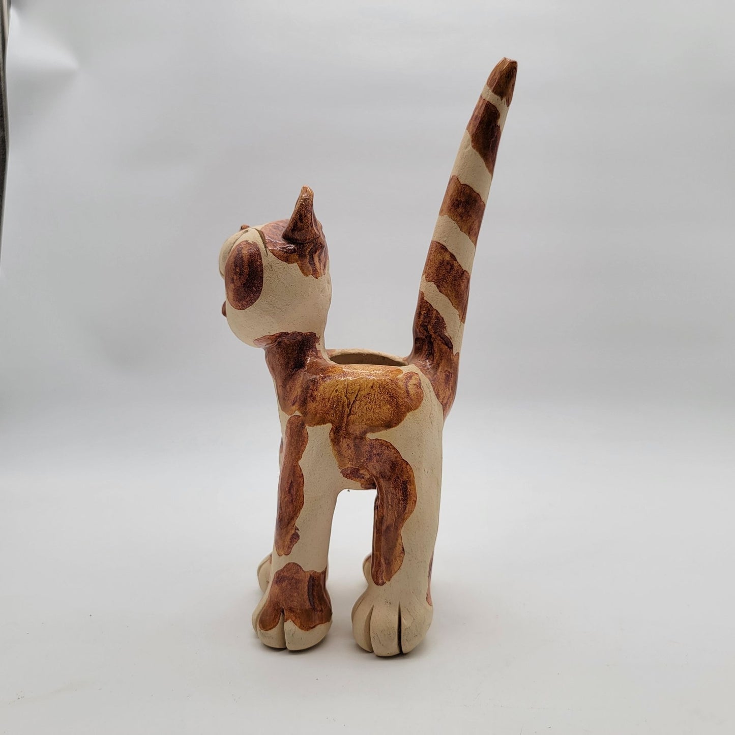 Vintage Hand-Painted Cat Planter By Pence Pets Pottery