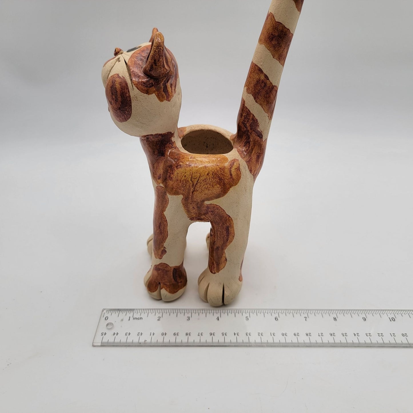 Vintage Hand-Painted Cat Planter By Pence Pets Pottery