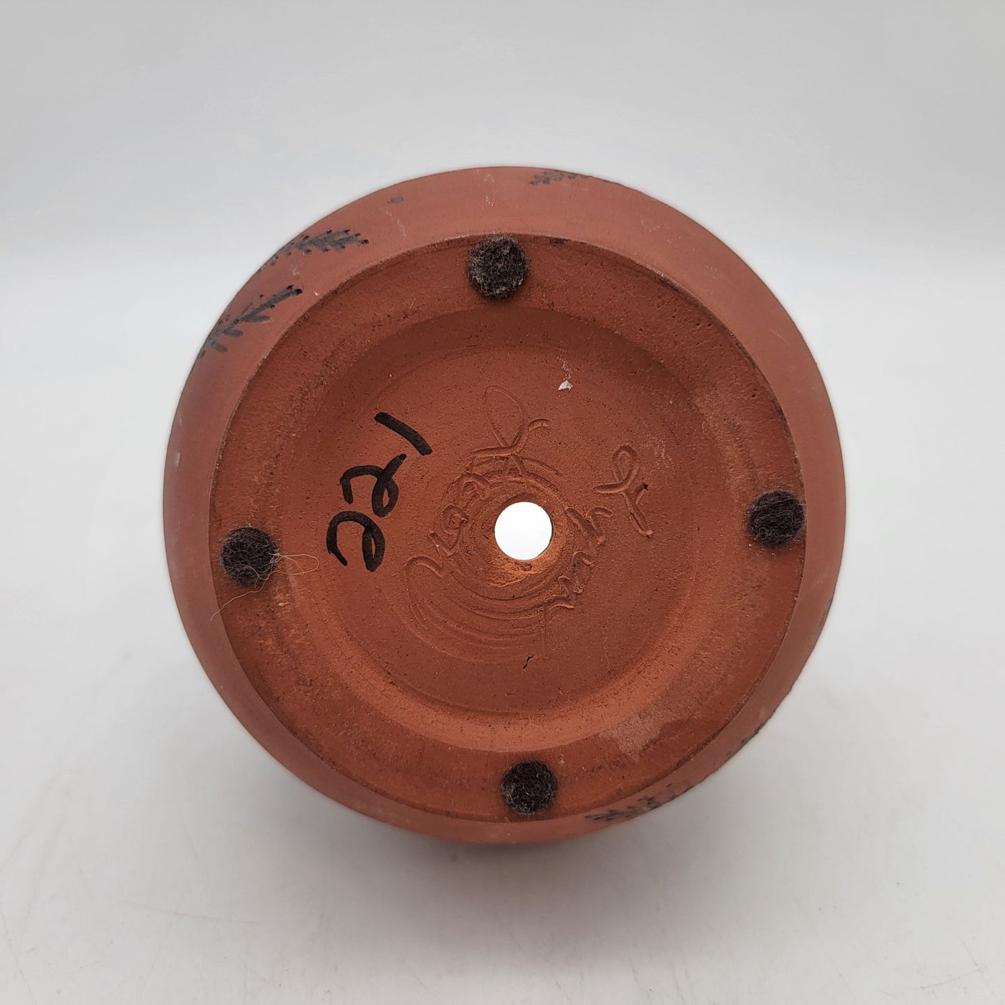 Vintage Handcrafted Terracotta Planter With Bamboo Handle