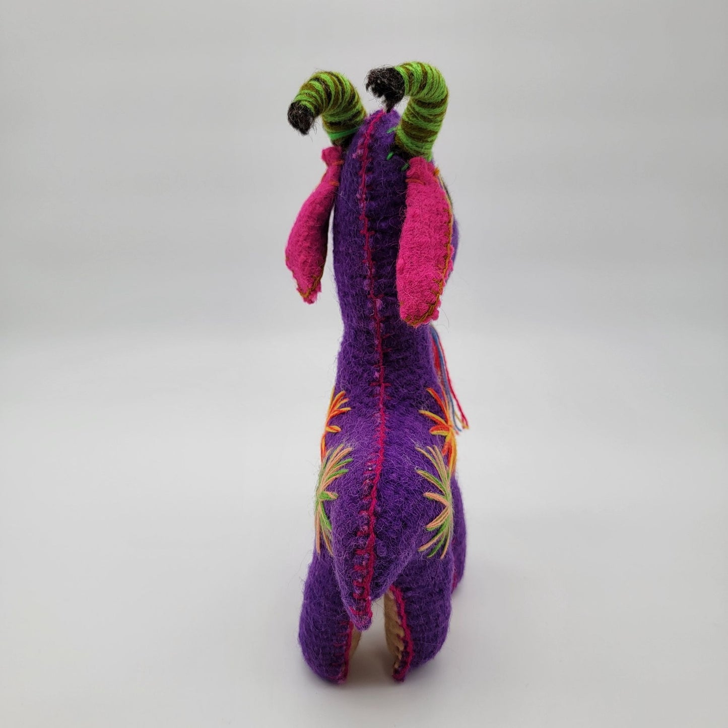 Chiapas Mexican Folk Art Felted Purple Goat