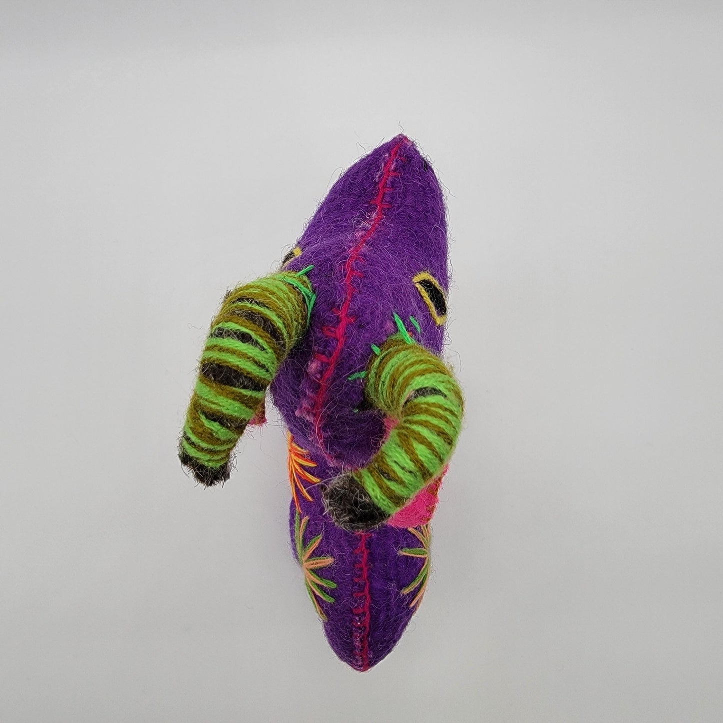 Chiapas Mexican Folk Art Felted Purple Goat
