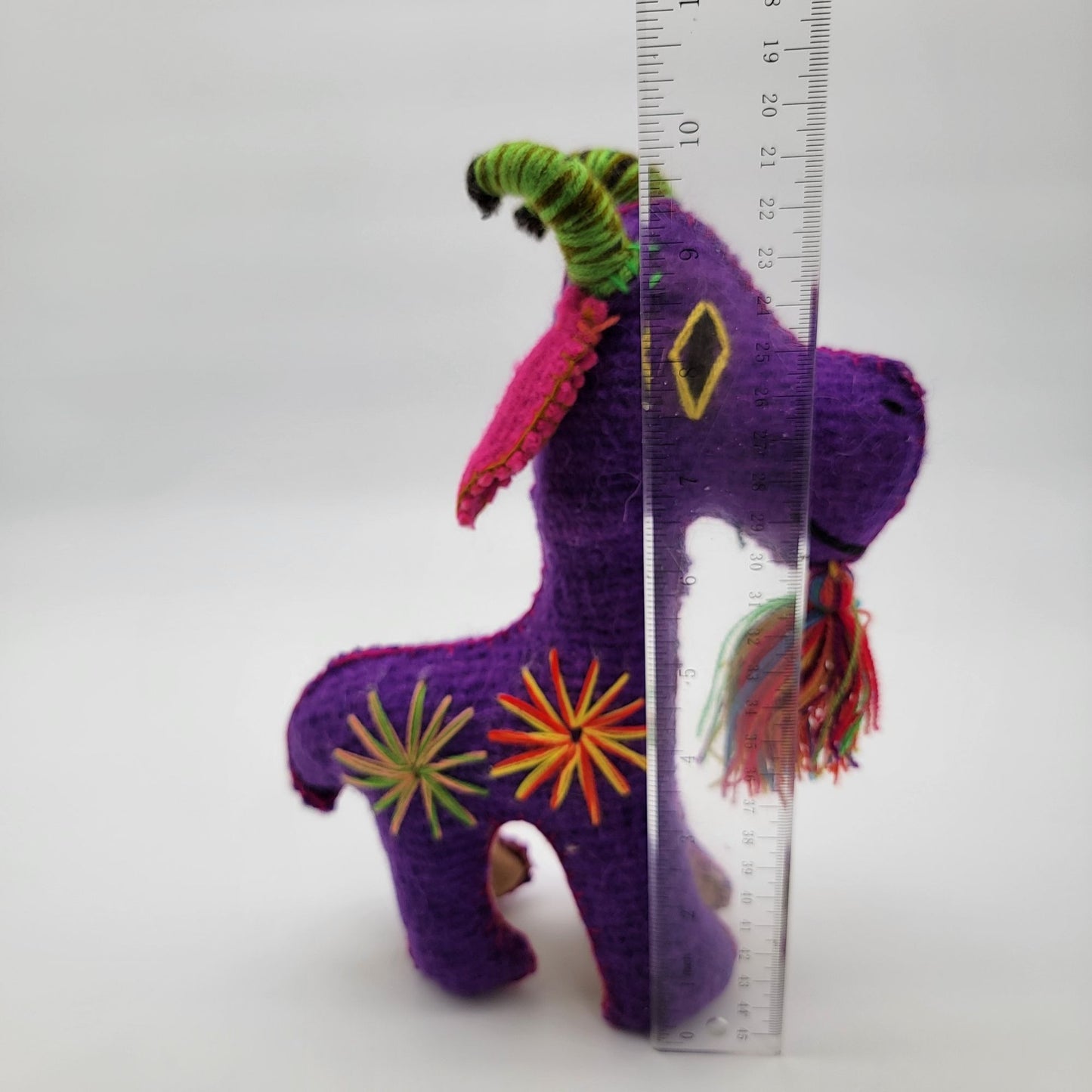 Chiapas Mexican Folk Art Felted Purple Goat