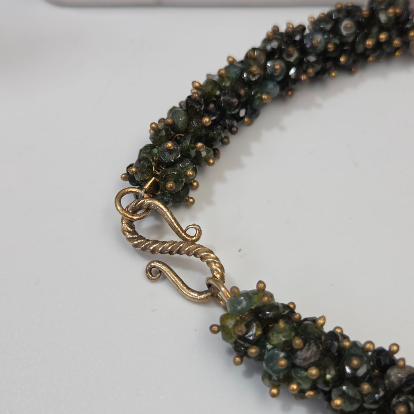 Multi-Tourmaline Gemstone Rondelle Beaded Earrings & Necklace Set