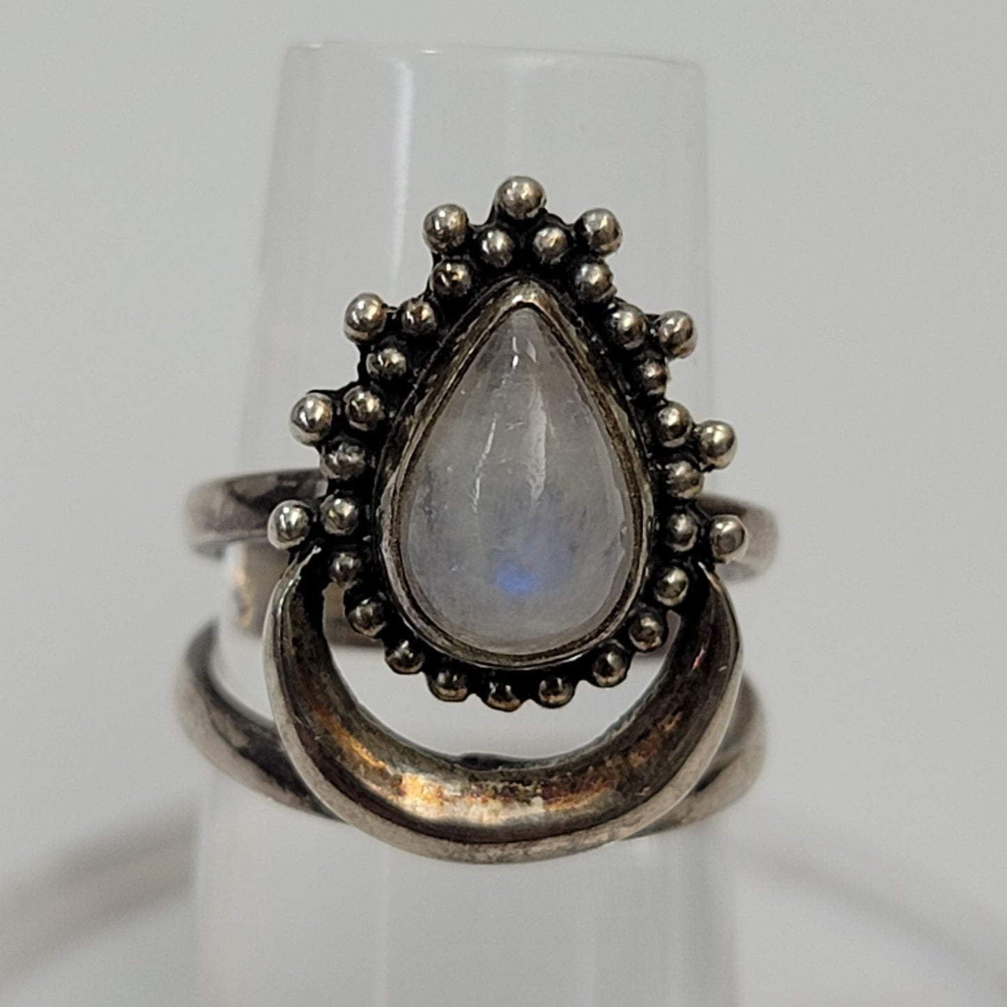 Sterling Silver Moonstone Ring Size 4.75