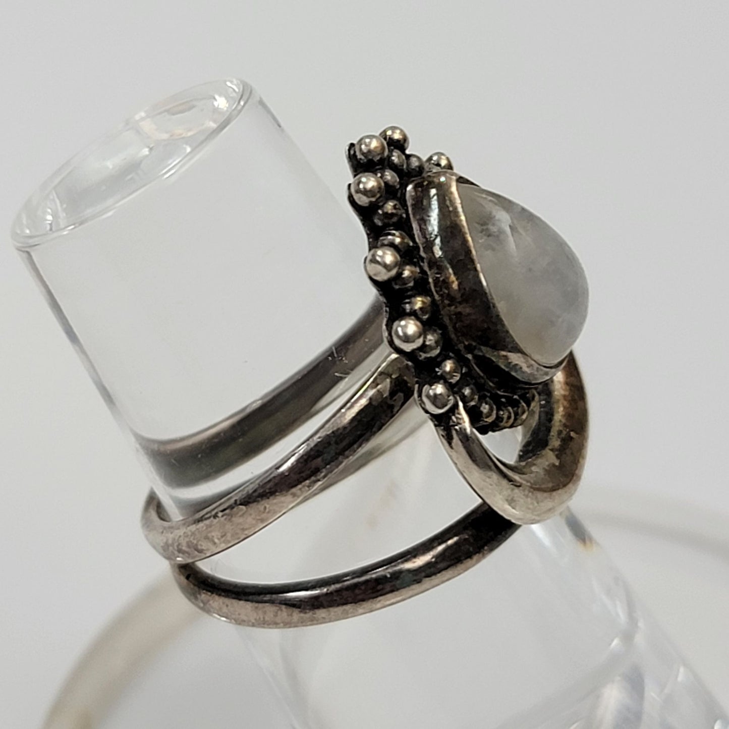 Sterling Silver Moonstone Ring Size 4.75