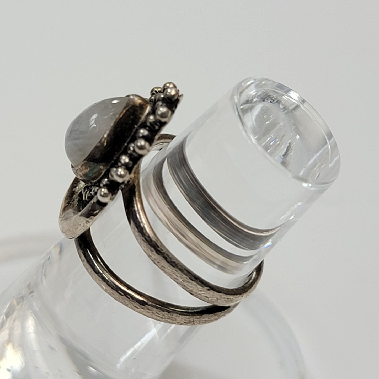 Sterling Silver Moonstone Ring Size 4.75