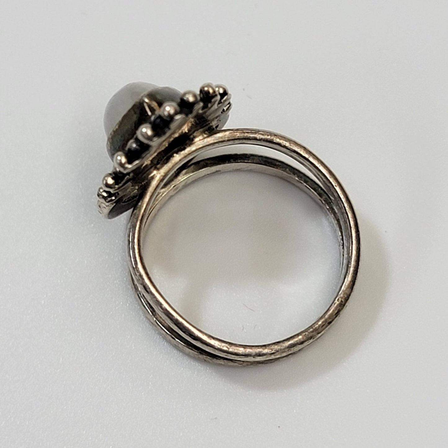 Sterling Silver Moonstone Ring Size 4.75