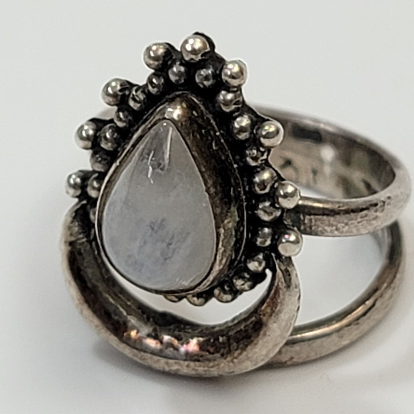 Sterling Silver Moonstone Ring Size 4.75