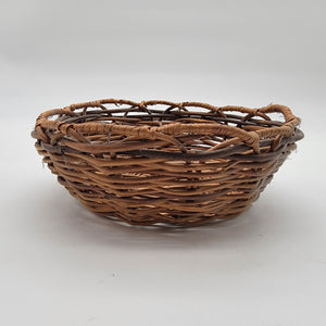Vintage Woven Vine Small Wicker Basket