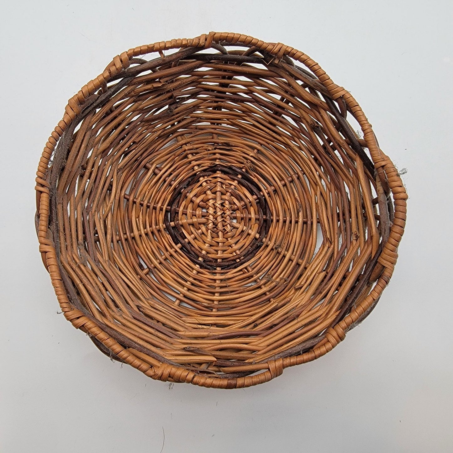 Vintage Woven Vine Small Wicker Basket
