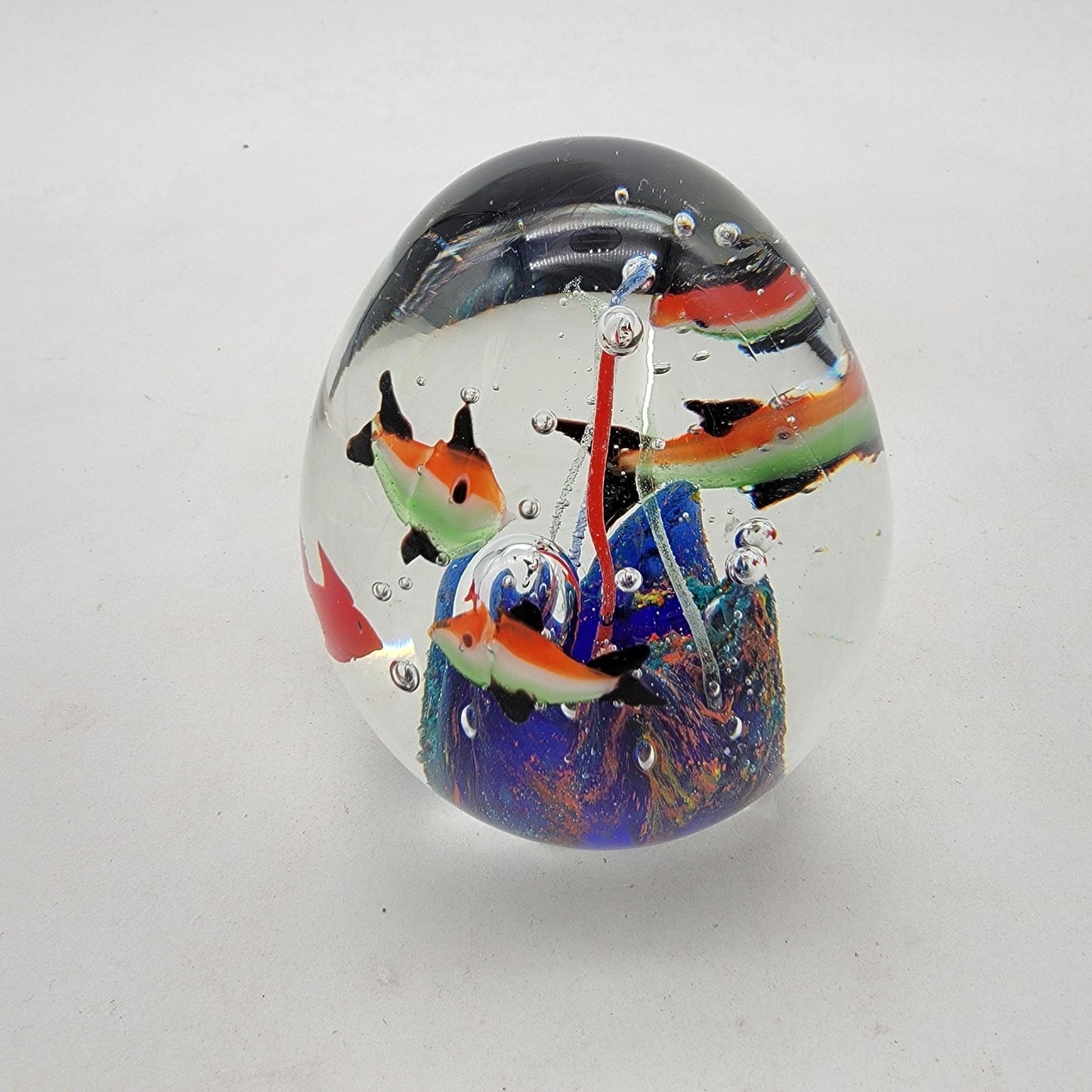 Vintage Glass Aquarium Fish Paperweight
