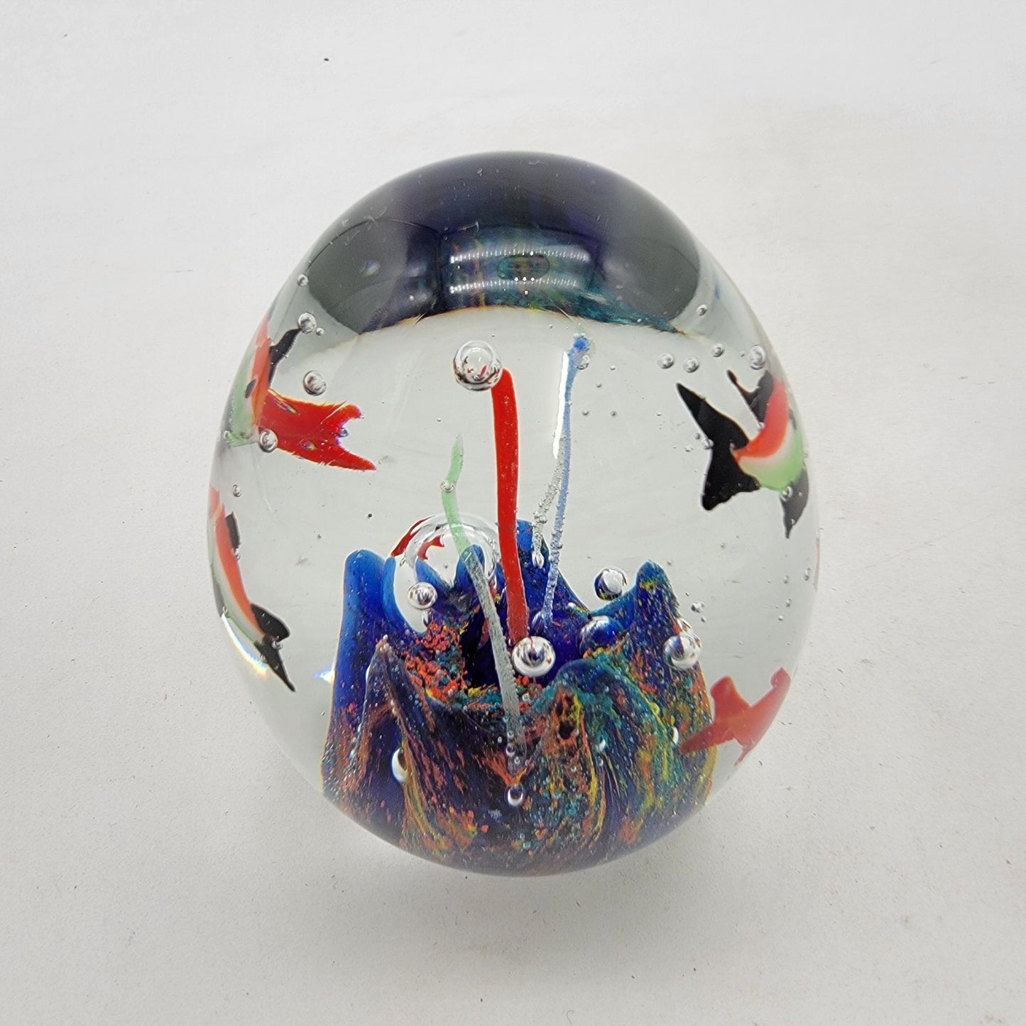 Vintage Glass Aquarium Fish Paperweight