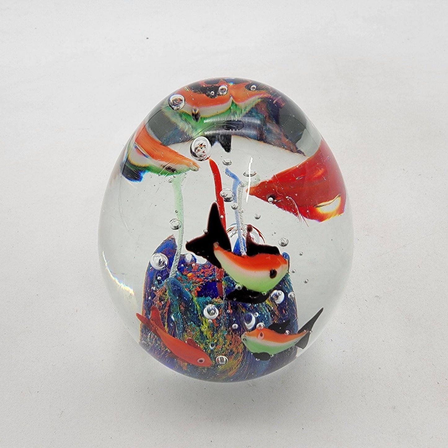 Vintage Glass Aquarium Fish Paperweight