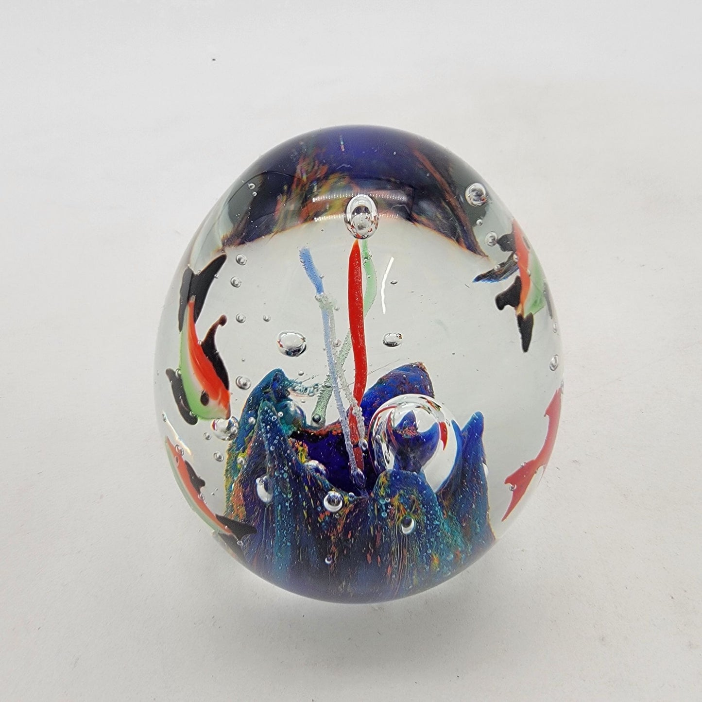 Vintage Glass Aquarium Fish Paperweight