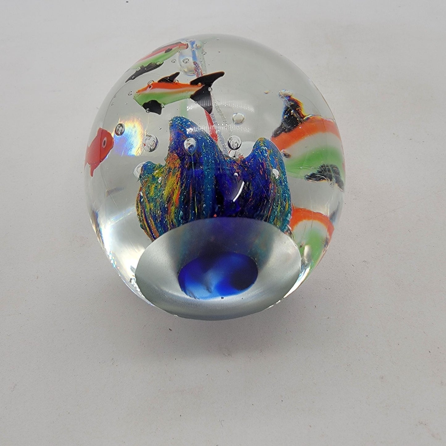Vintage Glass Aquarium Fish Paperweight