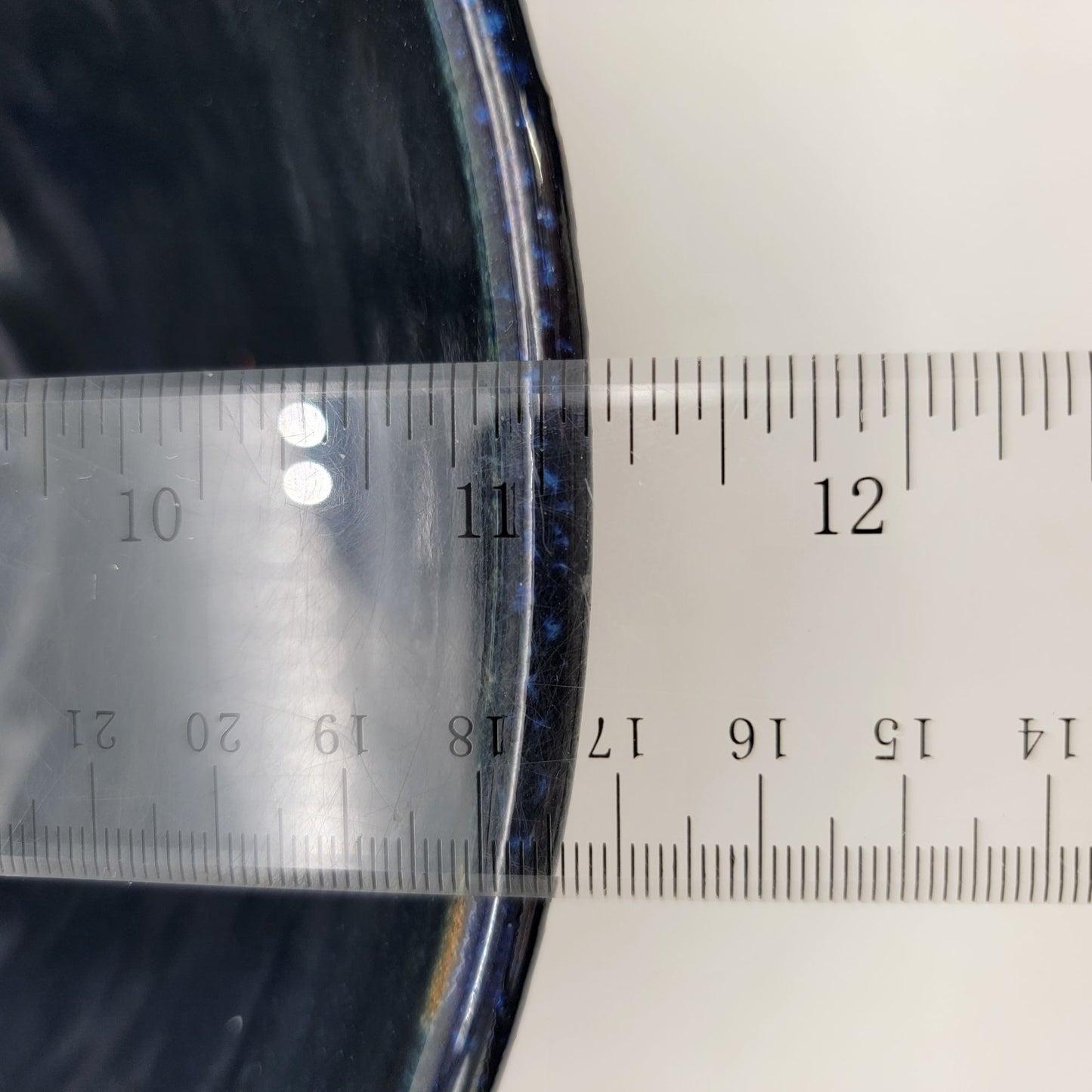 Vintage Signed Art Pottery Bowl By Evan Goldstein Unique Blue Black Glaze