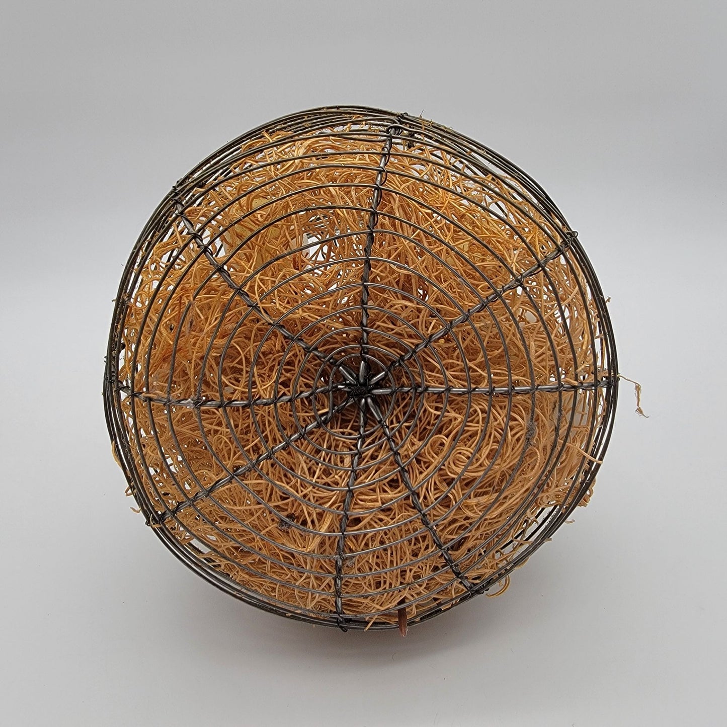 Primitive Wire Basket With Faux Eggs