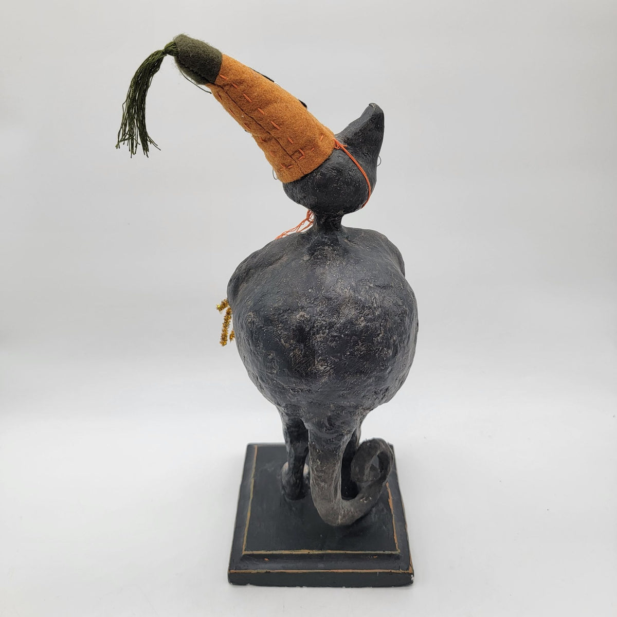 Vintage 2002 Folk Art Cat Sculpture by Sharon Andrews