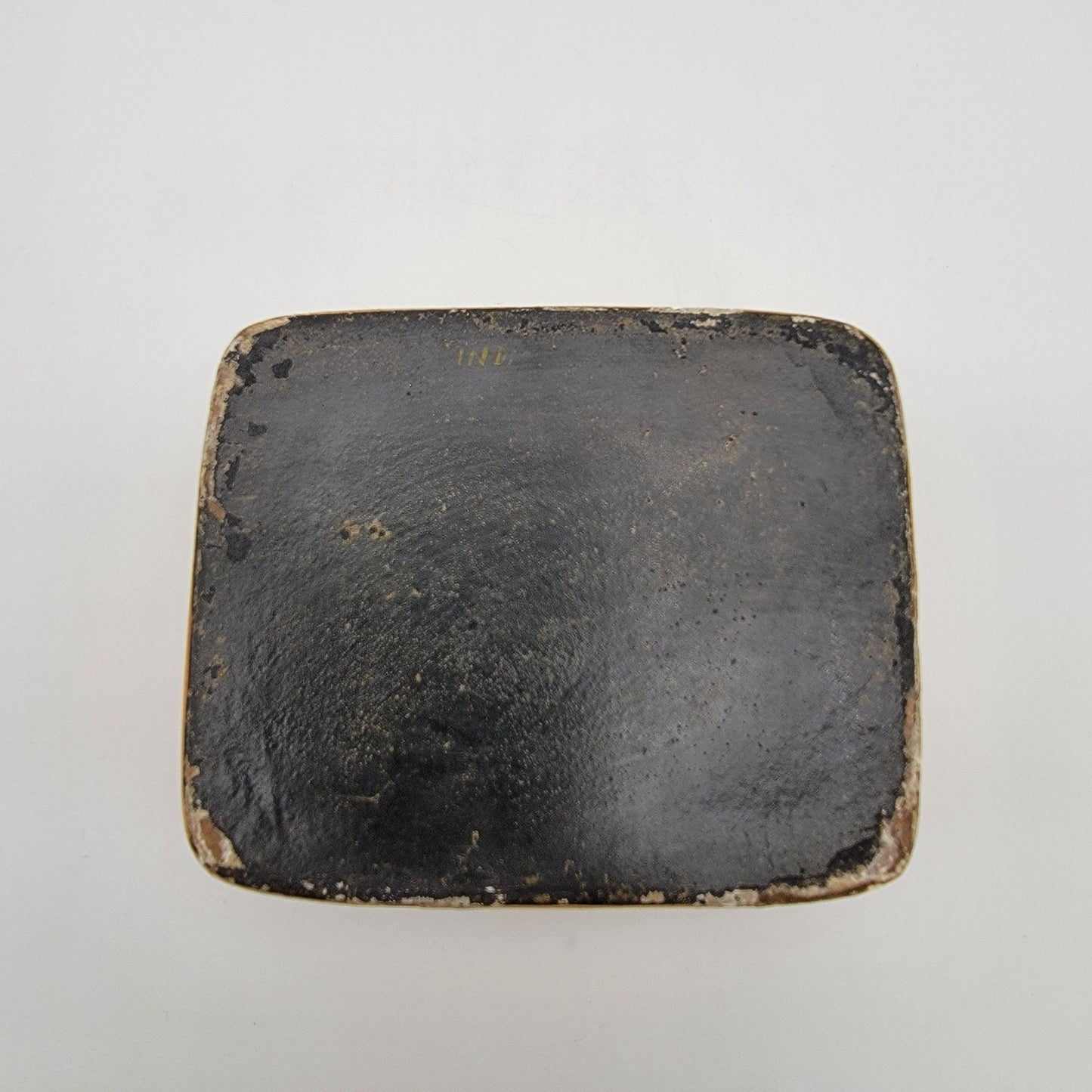 Vintage Kashmir India Paper Mache Trinket Box With Polo Scene